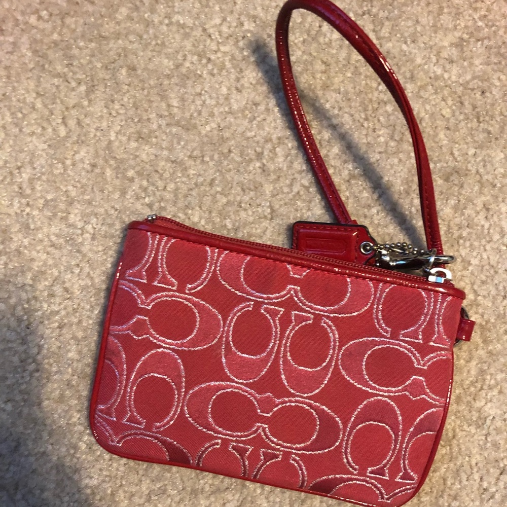 Pink Coach wristlet
